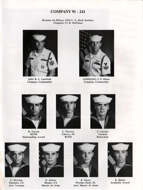 Navy Boot Camp Book 1991 Company 241 - The Anchor