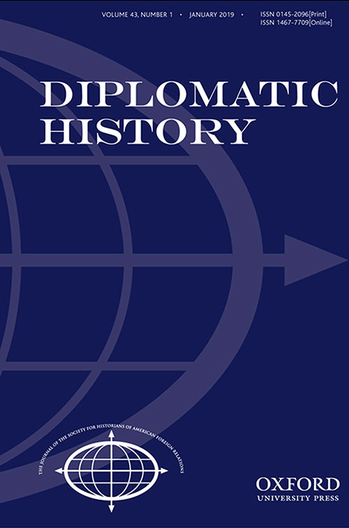 Front Cover, Diplomatic History, , Volume 43, Issue 1, January 2019. Commercial Travel and College Culture: The 1920s Transatlantic Student Market and the Foundations of Mass Tourism.