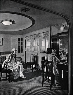 GGA Image ID # 23265a3075 First Class Suite Sitting Room. The Steamship Leviathan, 1923.
