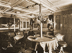 A View of the Library on board the Pleasure Yacht Prinzessen Victoria Luise of the Hamburg American Line. Photograph by Byron, New York. Marine Engineering, September 1901.