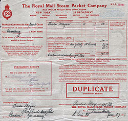 GGA Image ID # 1fa78e2cfb RMSP Second Class Prepaid Certificate, 27 January 1923.
