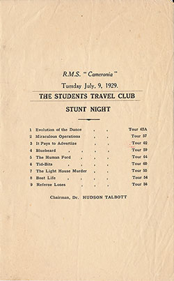 GGA Image ID # 232766501a Example of One of the Student Travel Club Organizations Operating in the Interwar Years (1920s-1930s) with a Program from a Student Stunt Night.