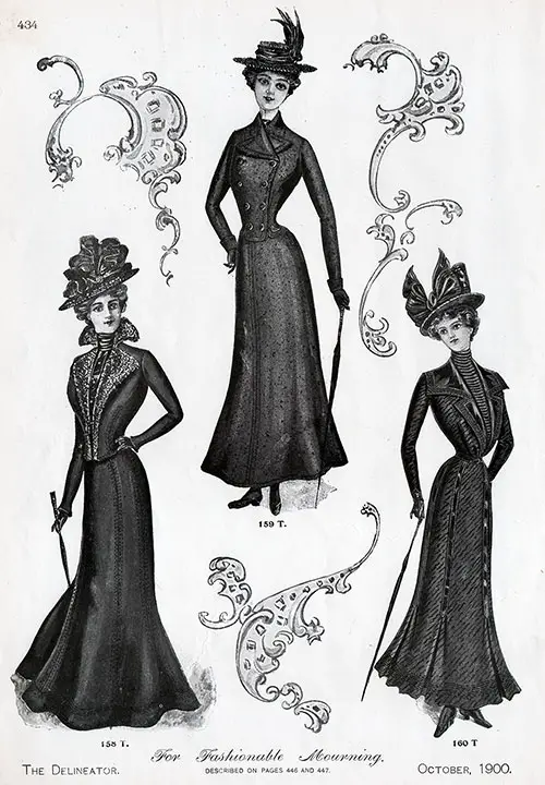 Ladies Fashionable Mourning Attire 158-160 T - 1900 | GG Archives