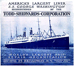 GGA Image ID # 1d41b2fa6d The SS George Washington, Repaired at the Todd Shipyards Corporation.