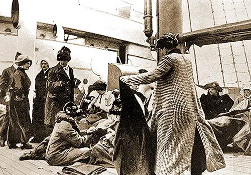 RMS Titanic Images - Survivors on the Carpathia