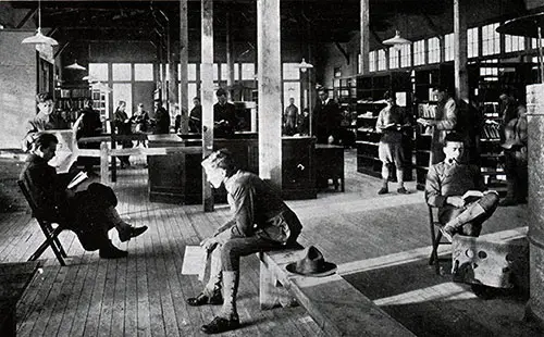 An Interior View of the Library.