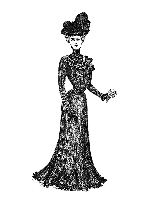 Figure No. 10 an Exquisite Mourning Costume.